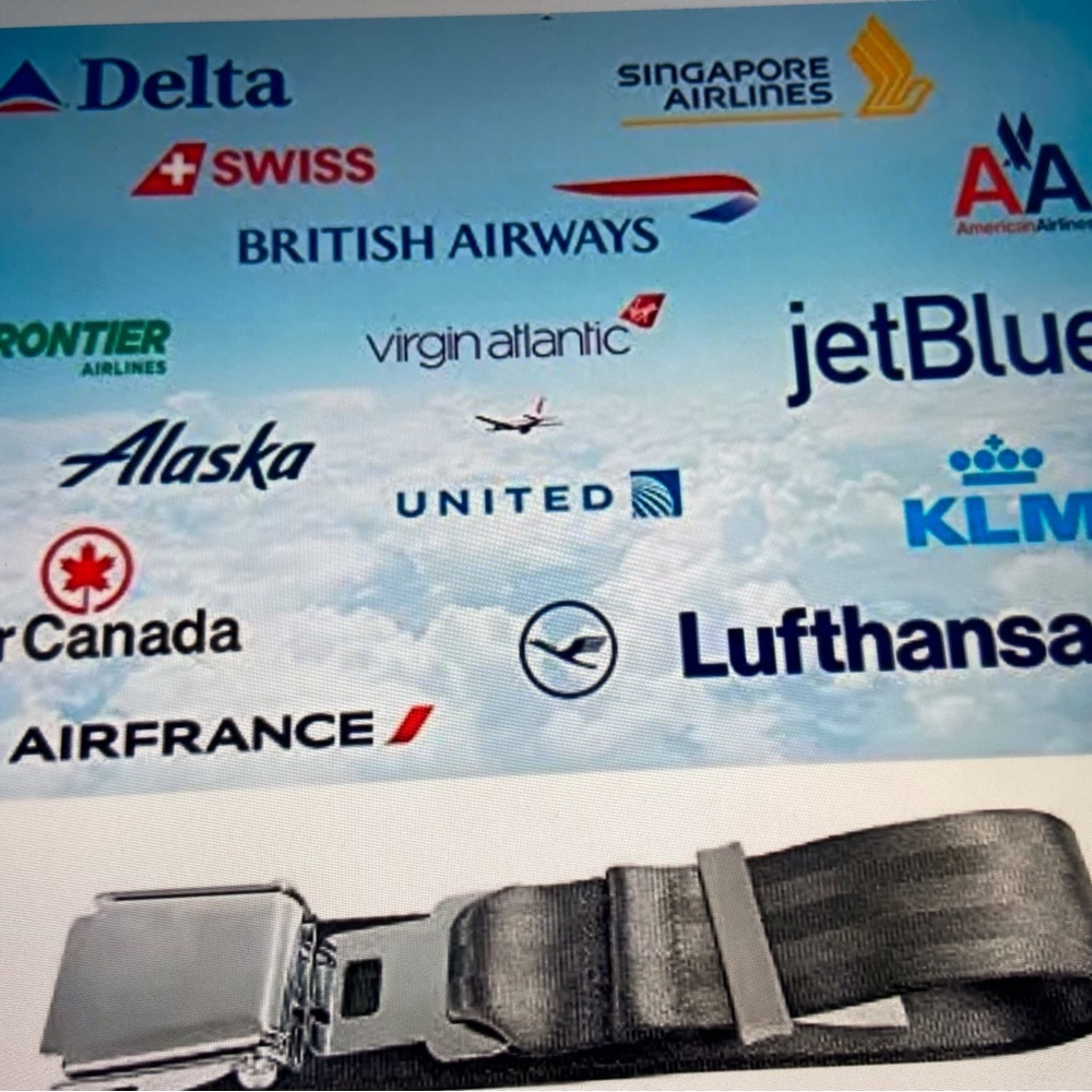Airplane airline seatbelt extension